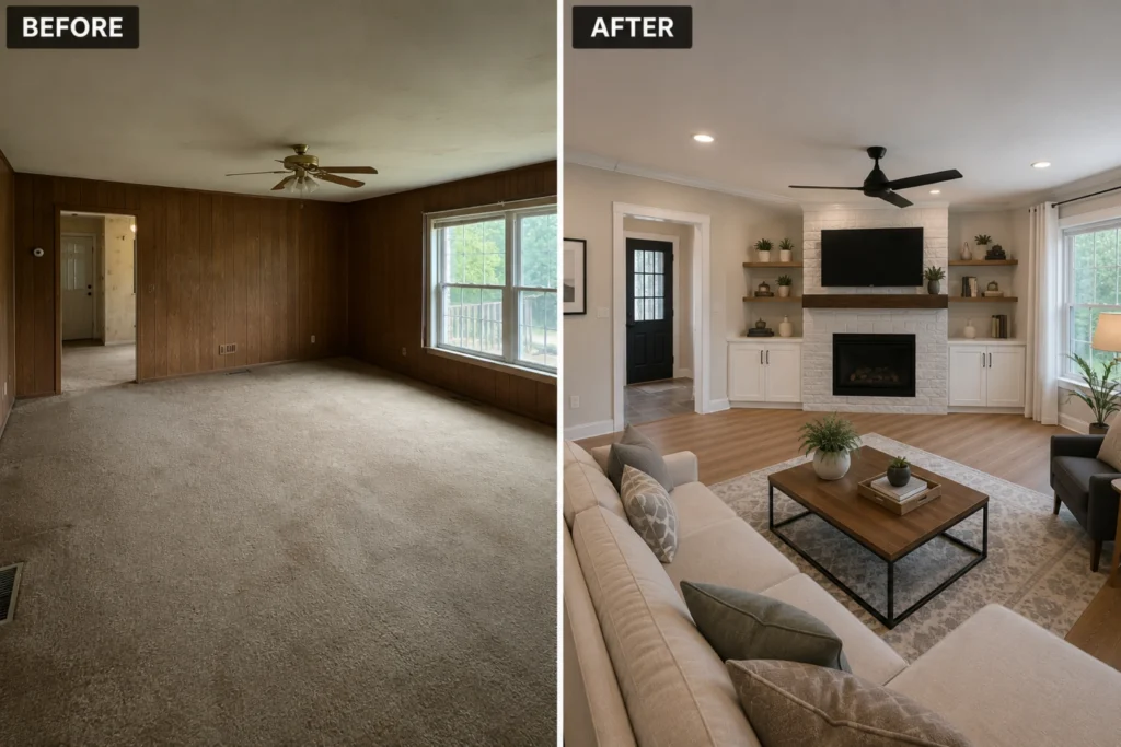 Home renovation Before and after image (1)